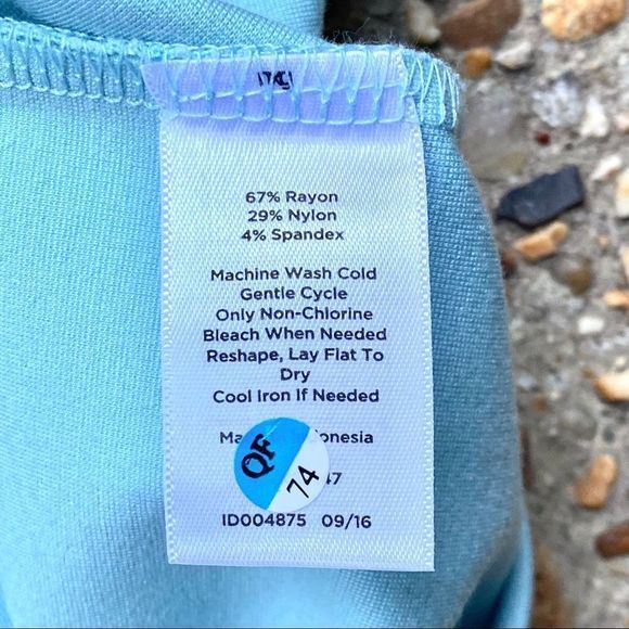 NWT Talbots Scallop Neck Robin Egg Color Short Sleeve Blouse Size 3X P - Picture 5 of 6